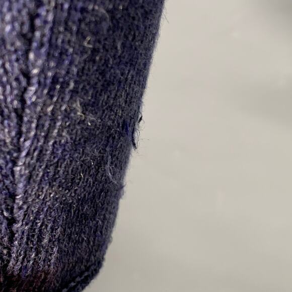 VINCE Size M Blue Heather Knit Linen Crew Neck Pullover - Picture 8 of 11